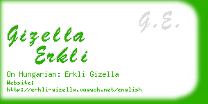 gizella erkli business card